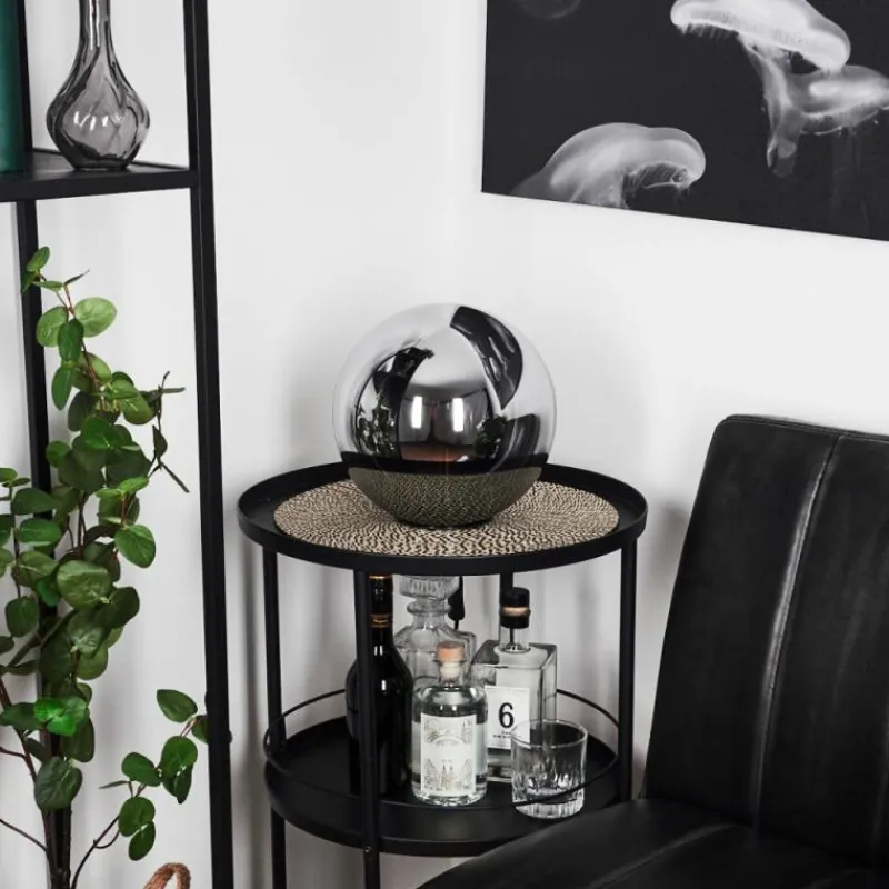 Suspension Verre Fumé-hofstein Lampe de table Recoutas Noir, 1 lumière