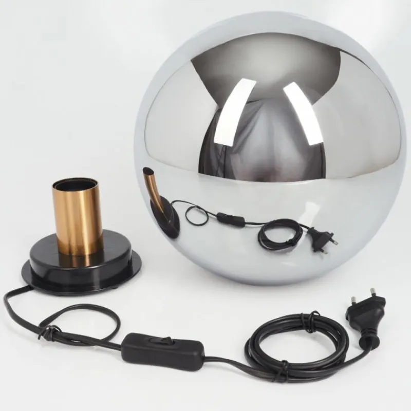 Suspension Verre Fumé-hofstein Lampe de table Recoutas Noir, 1 lumière