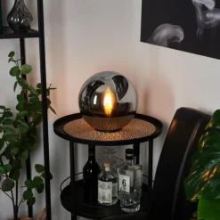 Suspension Verre Fumé-hofstein Lampe de table Recoutas Noir, 1 lumière