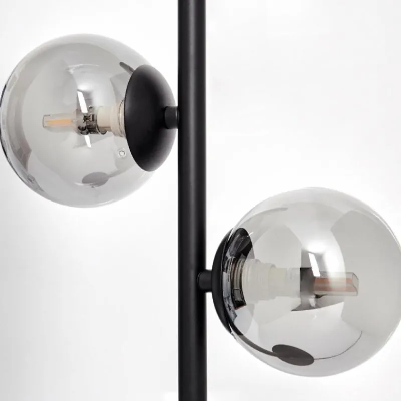 Suspension Verre Fumé-hofstein Lampe de table Remaisnil Noir, 2 lumières