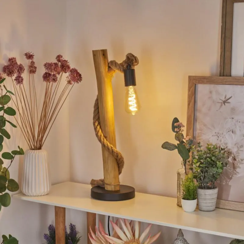 Luminaires Scandinaves-hofstein Lampe de table Riekje Écru, Noir, 1 lumière