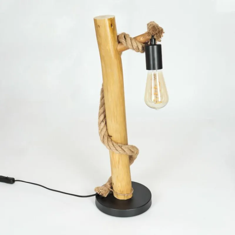 Luminaires Scandinaves-hofstein Lampe de table Riekje Écru, Noir, 1 lumière