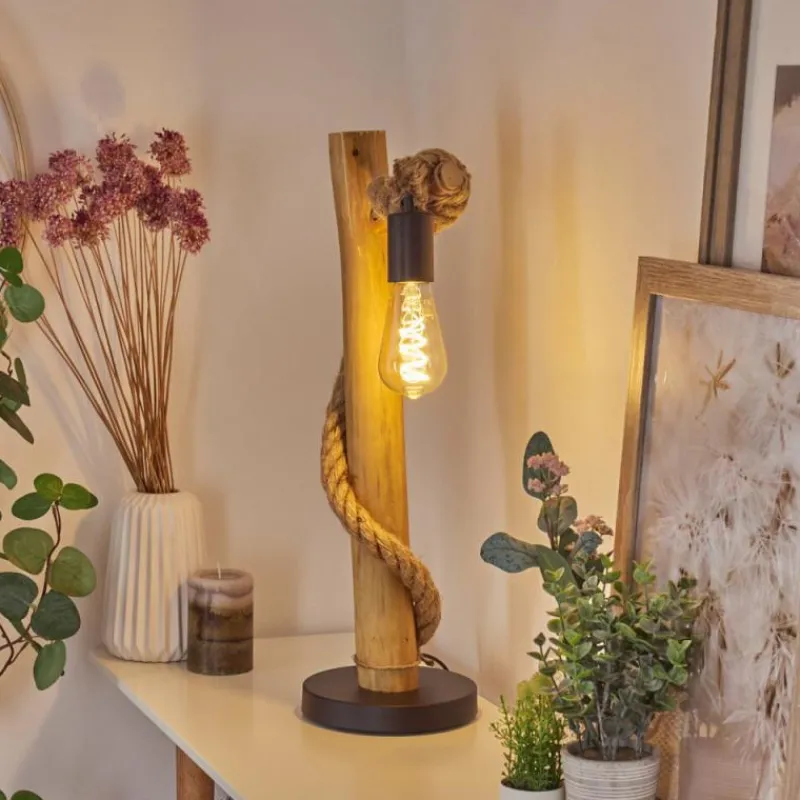 Luminaires Scandinaves-hofstein Lampe de table Riekje Écru, Noir, 1 lumière