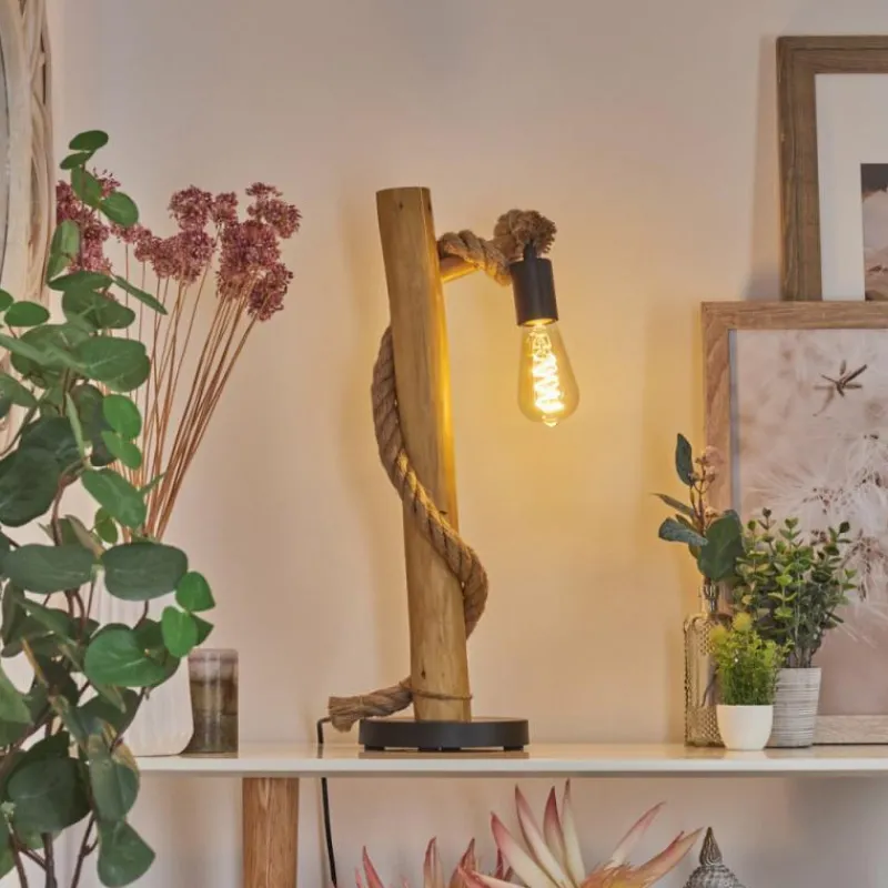 Luminaires Scandinaves-hofstein Lampe de table Riekje Écru, Noir, 1 lumière