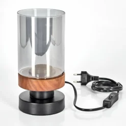 Suspension Verre Fumé-hofstein Lampe de table Roxa Écru, Noir, 1 lumière