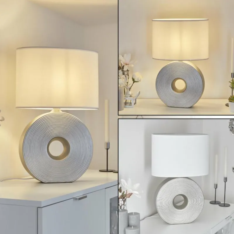 Lampes En Tissu-hofstein Lampe de table Saija Argenté, 1 lumière