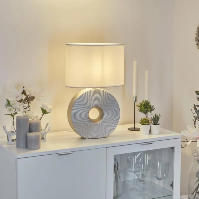 Lampes En Tissu-hofstein Lampe de table Saija Argenté, 1 lumière