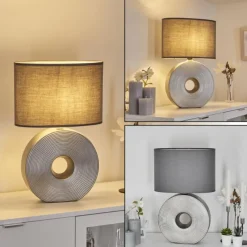 Lampes En Tissu-hofstein Lampe de table Saija Argenté, 1 lumière