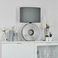 Lampes En Tissu-hofstein Lampe de table Saija Argenté, 1 lumière