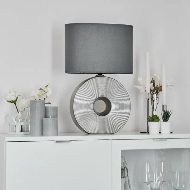 Lampes En Tissu-hofstein Lampe de table Saija Argenté, 1 lumière