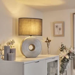 Lampes En Tissu-hofstein Lampe de table Saija Argenté, 1 lumière