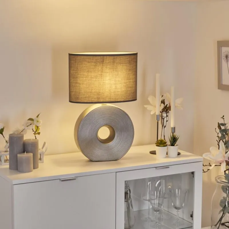 Lampes En Tissu-hofstein Lampe de table Saija Argenté, 1 lumière