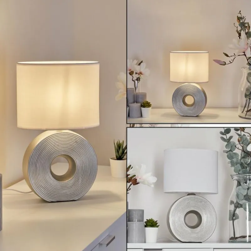 Lampes En Tissu-hofstein Lampe de table Saija Argenté, 1 lumière