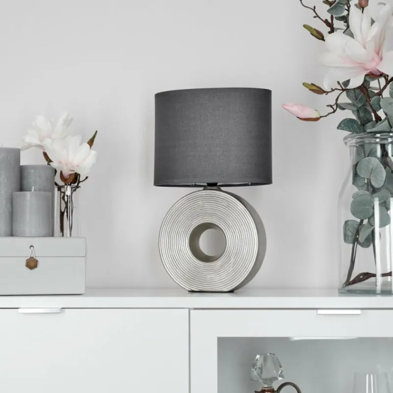 Lampes En Tissu-hofstein Lampe de table Saija Argenté, 1 lumière