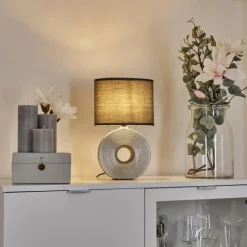 Lampes En Tissu-hofstein Lampe de table Saija Argenté, 1 lumière