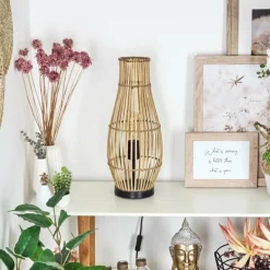 Luminaires Scandinaves-hofstein Lampe de table Saranda Noir, 1 lumière