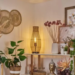 Luminaires Scandinaves-hofstein Lampe de table Saranda Noir, 1 lumière