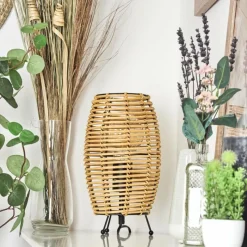 Style Boho-Chic-hofstein Lampe de table Sepins Écru, Noir, 1 lumière