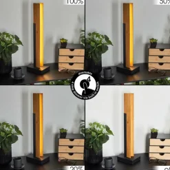 Luminaires Scandinaves-hofstein Lampe de table Teira LED Écru, Noir, 1 lumière