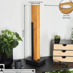 Luminaires Scandinaves-hofstein Lampe de table Teira LED Écru, Noir, 1 lumière