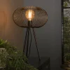 hofstein Lampe de table Vagney Nickel mat, Noir, 1 lumière* Lampes À Poser