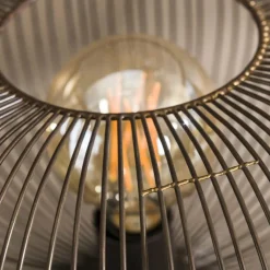 hofstein Lampe de table Vagney Nickel mat, Noir, 1 lumière* Lampes À Poser