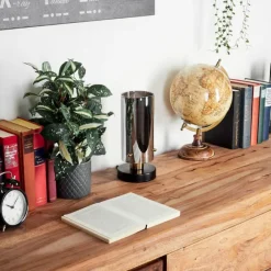 Suspension Verre Fumé-hofstein Lampe de table Vaurois Laiton, Noir, 1 lumière