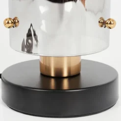 Suspension Verre Fumé-hofstein Lampe de table Vaurois Laiton, Noir, 1 lumière