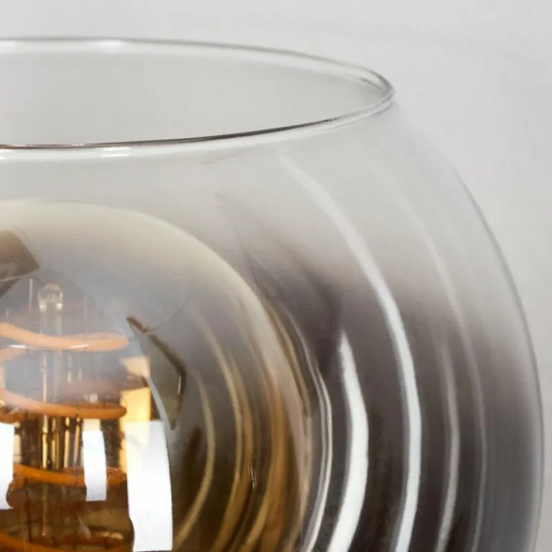 Suspension Verre Fumé-hofstein Lampe de table Vouhet Brun, Couleur bois, Noir, 1 lumière