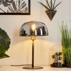 hofstein Lampe de table Werentzhouse Noir, 1 lumière