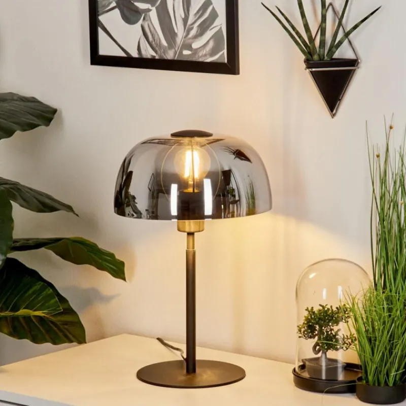 hofstein Lampe de table Werentzhouse Noir, 1 lumière