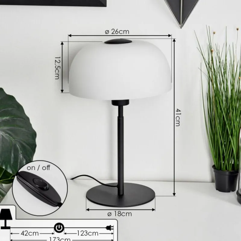 hofstein Lampe de table Werentzhouse Noir, 1 lumière