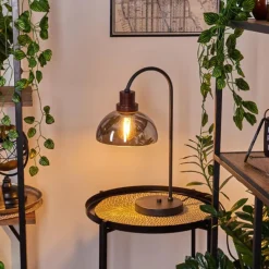 Suspension Verre Fumé-hofstein Lampe de table Aannestad Brun, Noir, 1 lumière