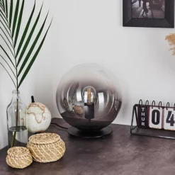 Luminaires Scandinaves-hofstein Lampe de table Ahanga Noir, 1 lumière