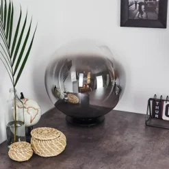 Luminaires Scandinaves-hofstein Lampe de table Ahanga Noir, 1 lumière