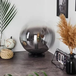 Luminaires Scandinaves-hofstein Lampe de table Ahanga Noir, 1 lumière