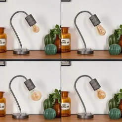 hofstein Lampe de table Ajaccio Nickel mat, 1 lumière