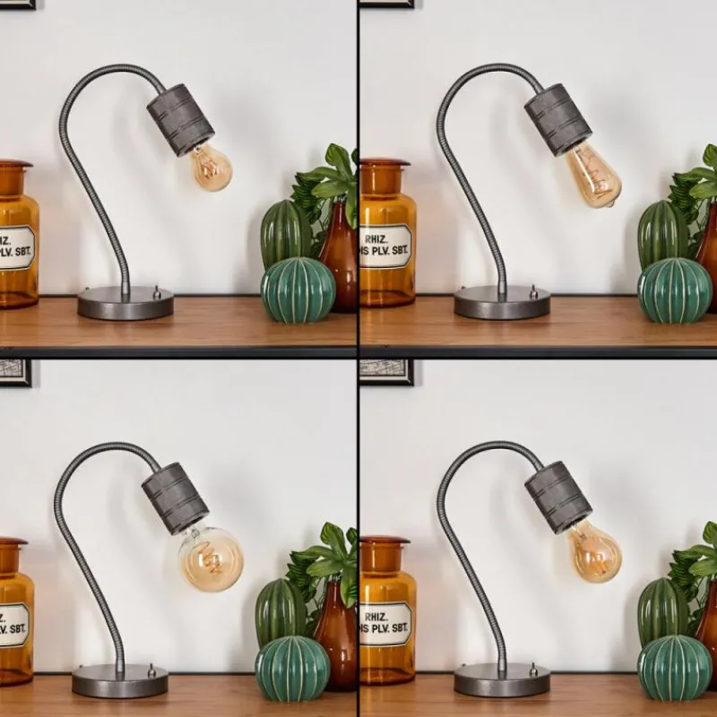 hofstein Lampe de table Ajaccio Nickel mat, 1 lumière