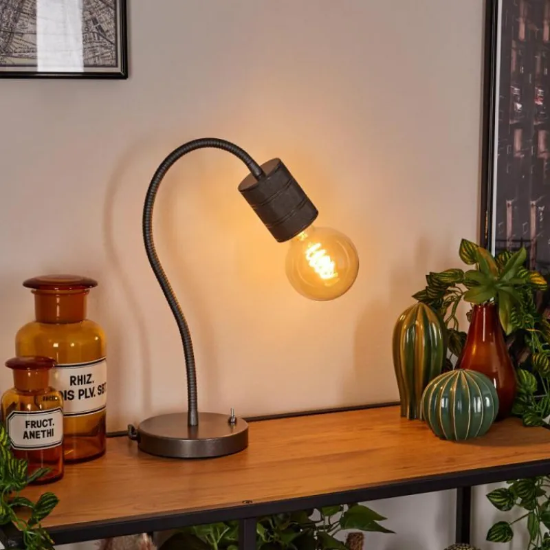 hofstein Lampe de table Ajaccio Nickel mat, 1 lumière