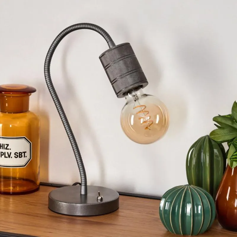 hofstein Lampe de table Ajaccio Nickel mat, 1 lumière