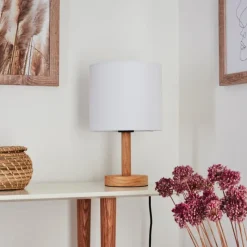 Lampes En Tissu-hofstein Lampe de table Akrema Écru, Noir, 1 lumière