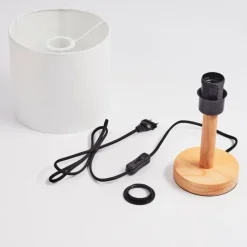 Lampes En Tissu-hofstein Lampe de table Akrema Écru, Noir, 1 lumière