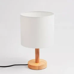 Lampes En Tissu-hofstein Lampe de table Akrema Écru, Noir, 1 lumière