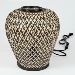 Luminaires Orientaux-hofstein Lampe de table Alavi Écru, Noir, 1 lumière