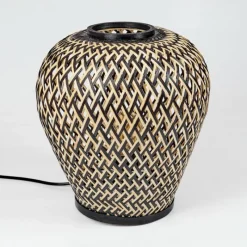 Luminaires Orientaux-hofstein Lampe de table Alavi Écru, Noir, 1 lumière