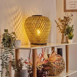 Luminaires Orientaux-hofstein Lampe de table Alavi Écru, Noir, 1 lumière