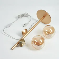 hofstein Lampe de table Alden Laiton, 2 lumières