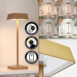 hofstein Lampe de table Algeraz LED Laiton, 1 lumière