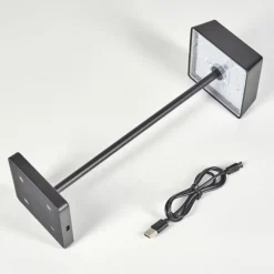 hofstein Lampe de table Algeraz LED Noir, 1 lumière