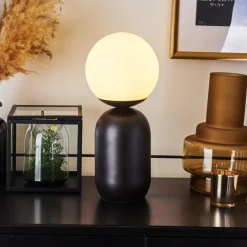 hofstein Lampe de table Alolas Gris, 1 lumière